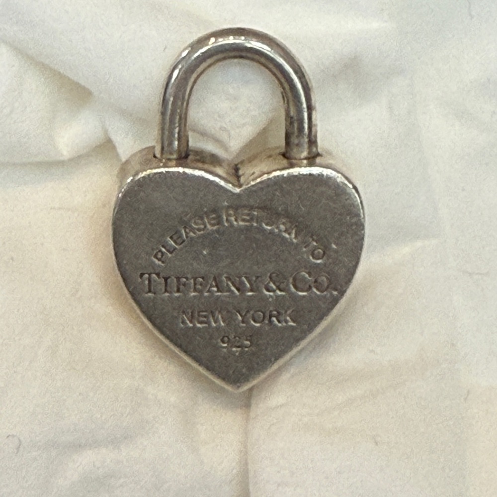 Tiffany sterling silver heart shaped padlock charm Return to Tiffany
